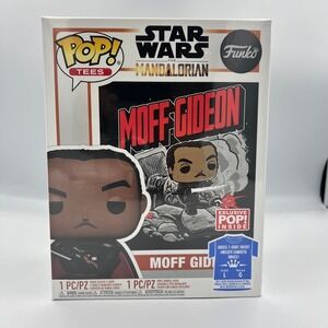 Funko Pop‎ Tees Star Wars Mandalorian Moff Gideon Set Large Shirt Vinyl Figure